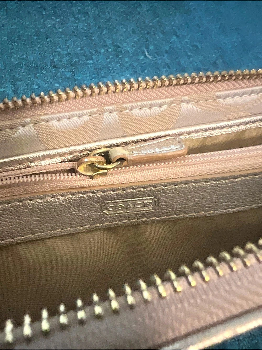 Coach Signature Zip-Around Wallet - Picture 8 of 9
